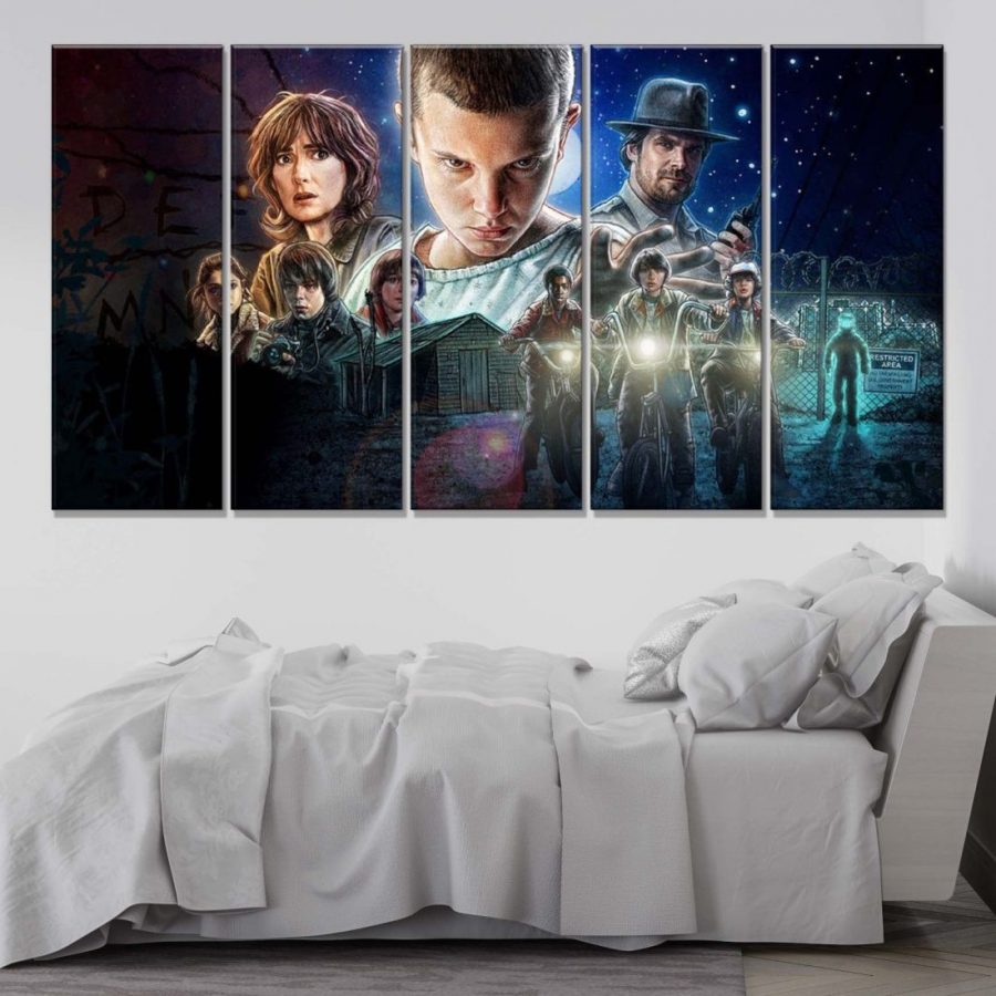 Stranger Thing Alle Charaktere 5 Leinwandbilder – Bild 2