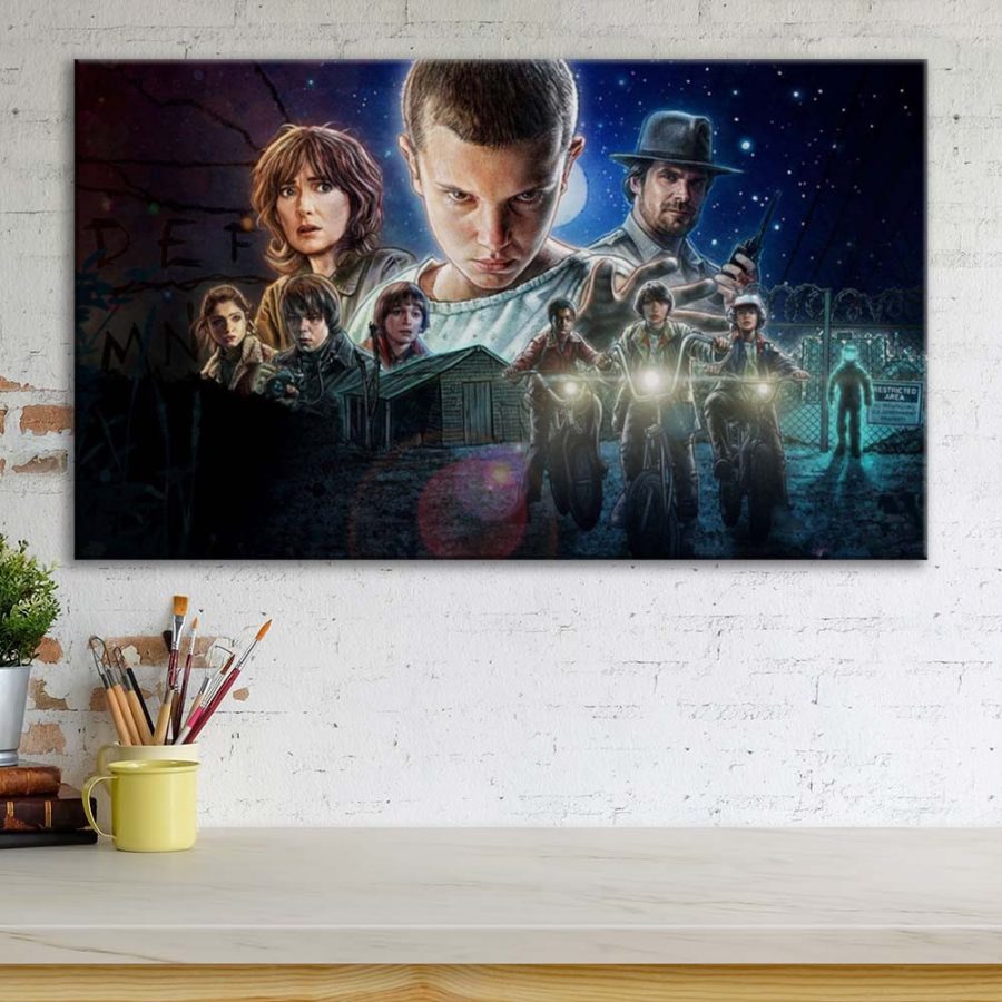 Stranger Thing Alle Charaktere 5 Leinwandbilder – Bild 3