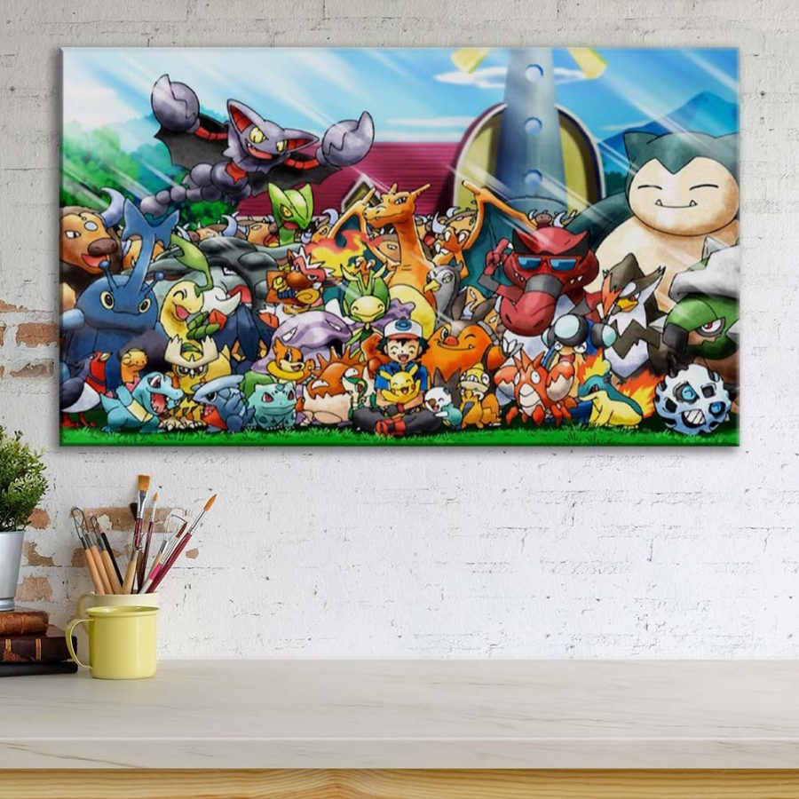 Pokemon Alle Charaktere 16 Leinwandbilder – Bild 3