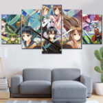 Sword Art Online Alle Charaktere 7 Leinwandbilder