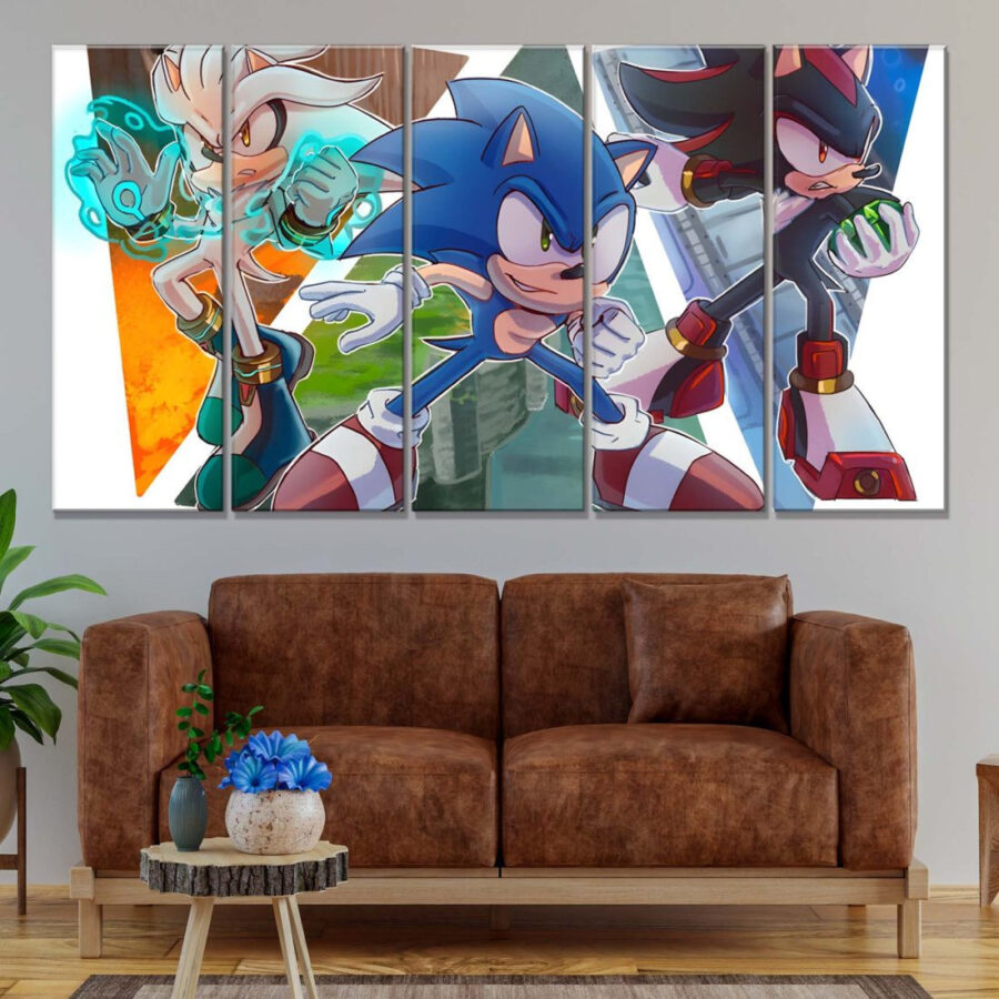 Sonic The Hedgehog Alle Charaktere 24 Leinwandbilder – Bild 2