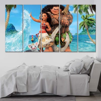 Alternative view of Moana Alle Charaktere 14 Leinwandbilder