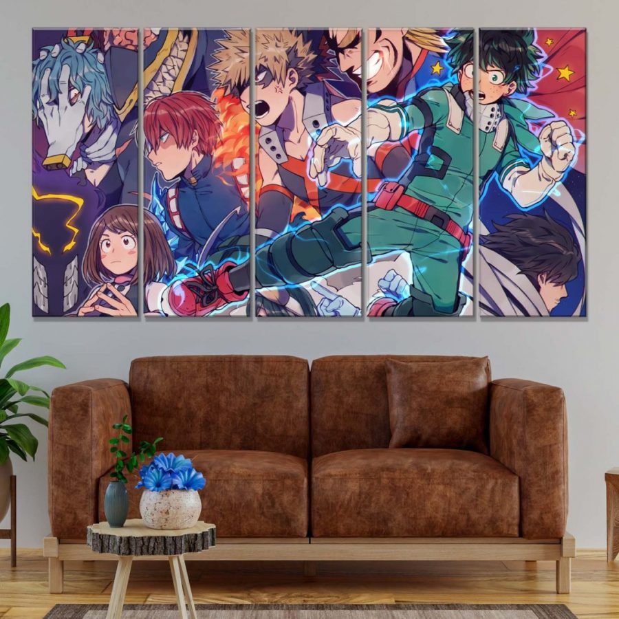 My Hero Academia Alle Charaktere 7 Leinwandbilder – Bild 2