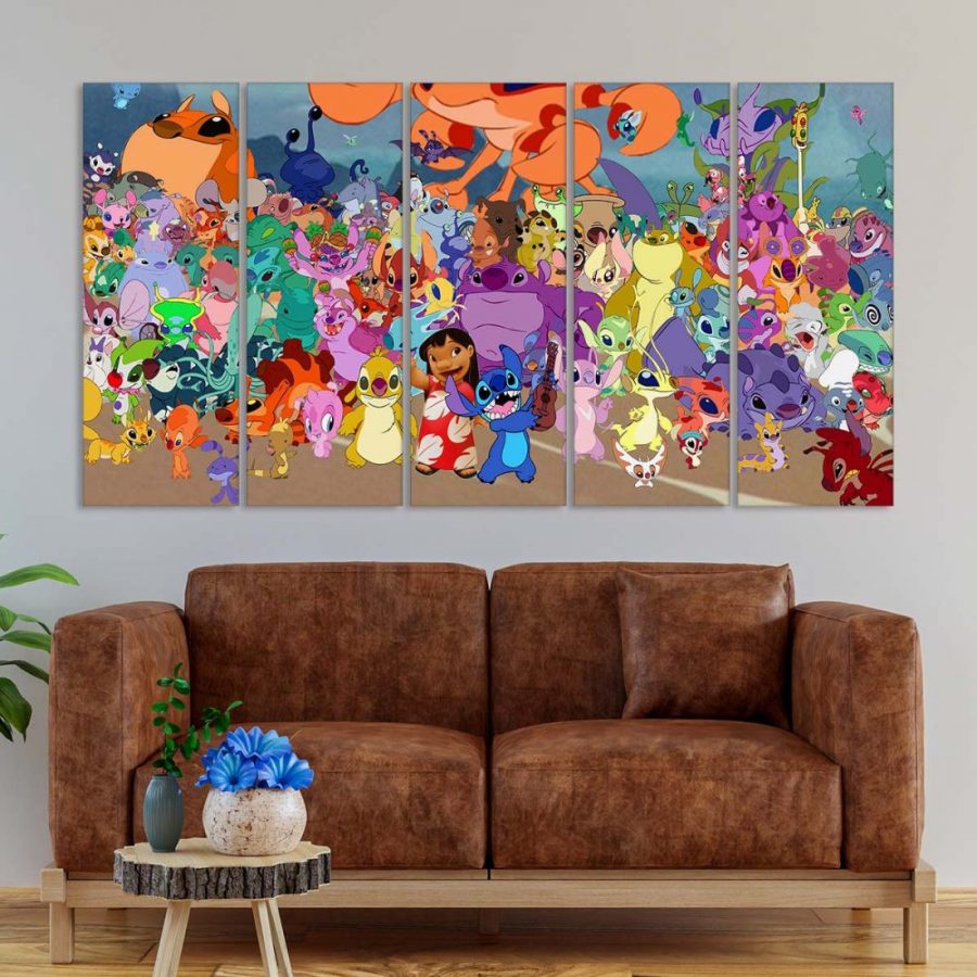 Disney Lilo und Stitch Alle Charaktere 1 Leinwandbilder – Bild 2