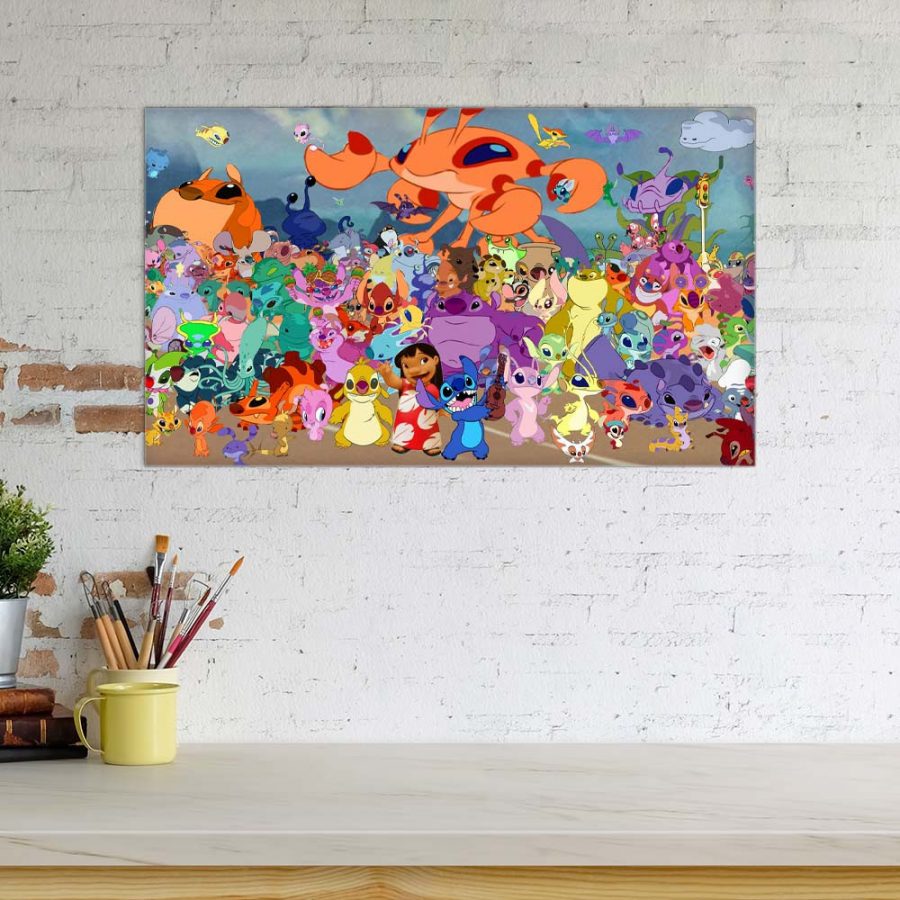 Disney Lilo und Stitch Alle Charaktere 1 Leinwandbilder – Bild 3