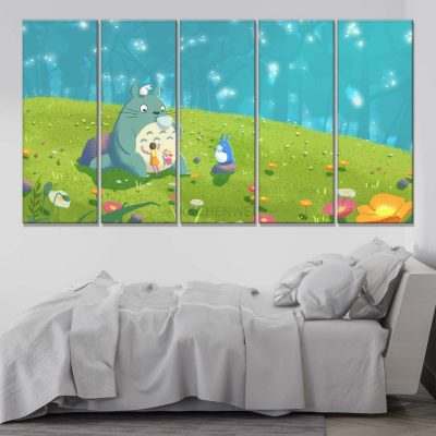 Alternative view of Mein Nachbar Totoro Alle Charaktere 18 Leinwandbilder