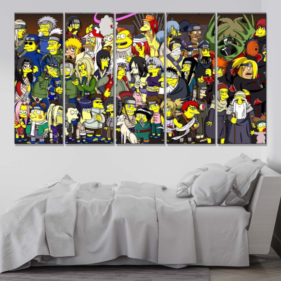 Die Simpsons Alle Charaktere 28 Leinwandbilder – Bild 2