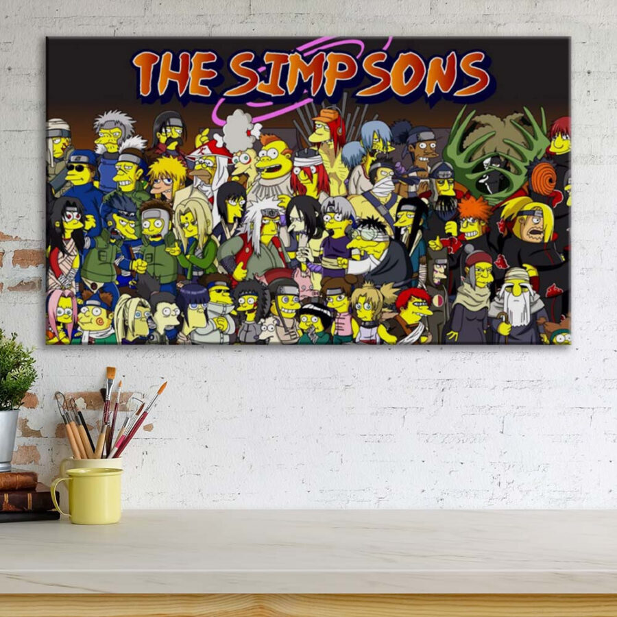 Die Simpsons Alle Charaktere 28 Leinwandbilder – Bild 3