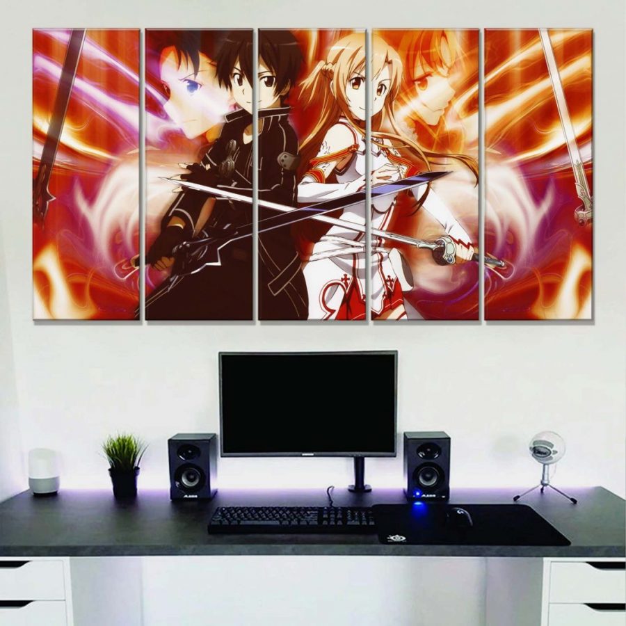Sword Art Online Kirito und Silica 3 Leinwandbilder – Bild 2