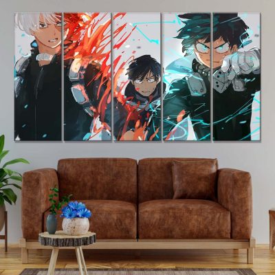 Alternative view of My Hero Academia Alle Charaktere 16 Leinwandbilder