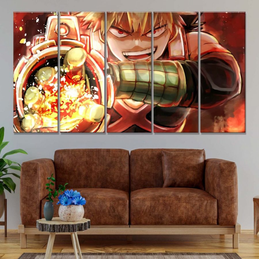 My Hero Academia Katsuki Bakugou 4 Leinwandbilder – Bild 2