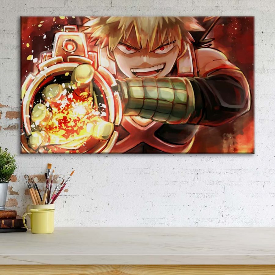 My Hero Academia Katsuki Bakugou 4 Leinwandbilder – Bild 3