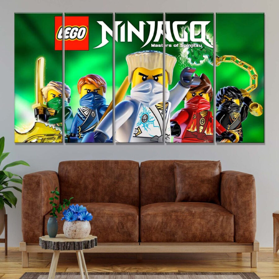 Ninjago Alle Charaktere 5 Leinwandbilder – Bild 2