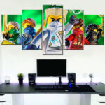Ninjago Alle Charaktere 5 Leinwandbilder