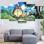 Mein Nachbar Totoro Alle Charaktere 7 Leinwandbilder
