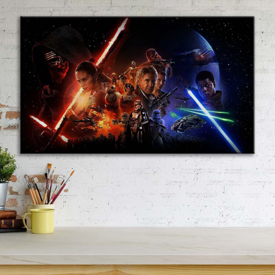Star Wars Alle Charaktere 5 Leinwandbilder – Bild 3