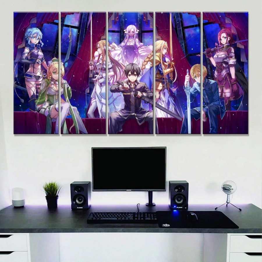 Sword Art Online Alle Charaktere 12 Leinwandbilder – Bild 2