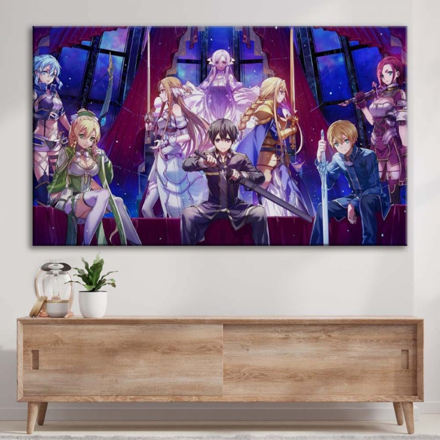 Sword Art Online Alle Charaktere 12 Leinwandbilder – Bild 3