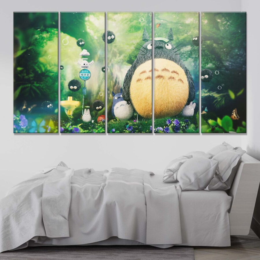 Mein Nachbar Totoro Alle Charaktere 11 Leinwandbilder – Bild 2