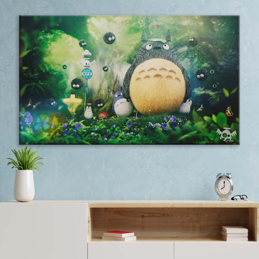 Mein Nachbar Totoro Alle Charaktere 11 Leinwandbilder – Bild 3