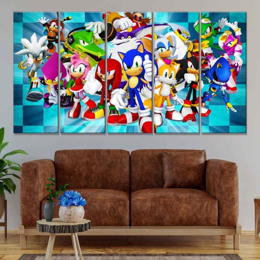 Sonic The Hedgehog Alle Charaktere 22 Leinwandbilder – Bild 2