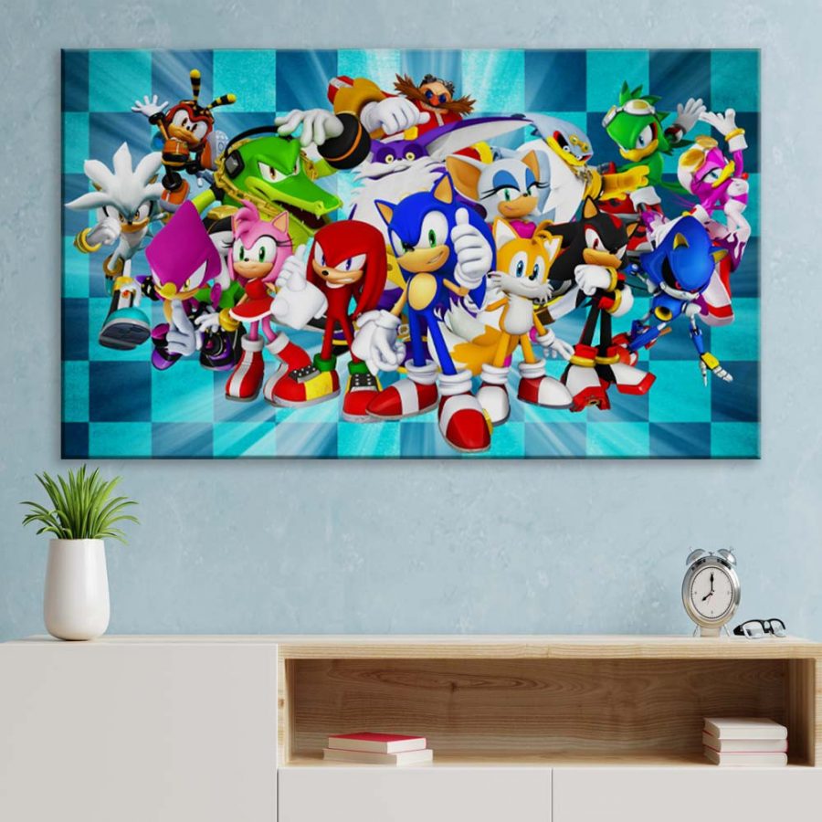 Sonic The Hedgehog Alle Charaktere 22 Leinwandbilder – Bild 3
