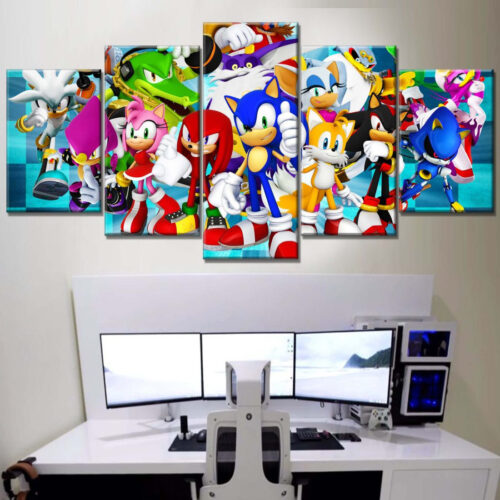 Sonic The Hedgehog Alle Charaktere 22 Leinwandbilder