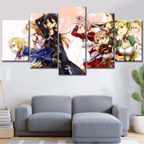 Sword Art Online Alle Charaktere 8 Leinwandbilder