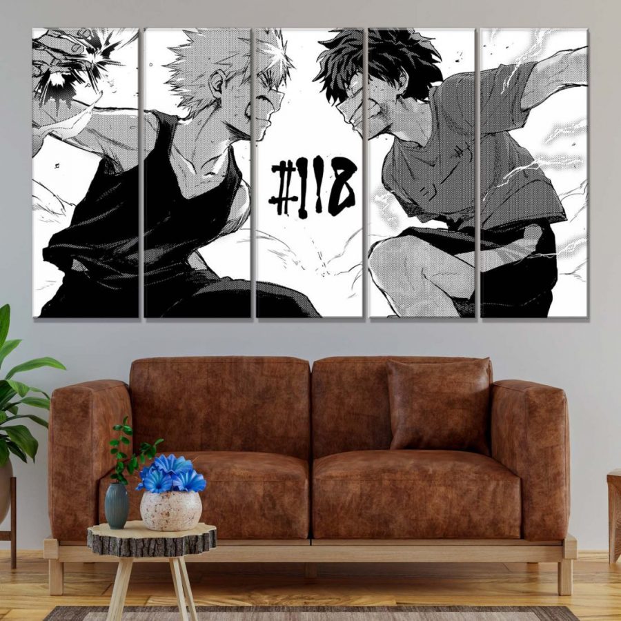 My Hero Academia Katsuki Bakugou und Izuku Midoriya Leinwandbilder – Bild 2