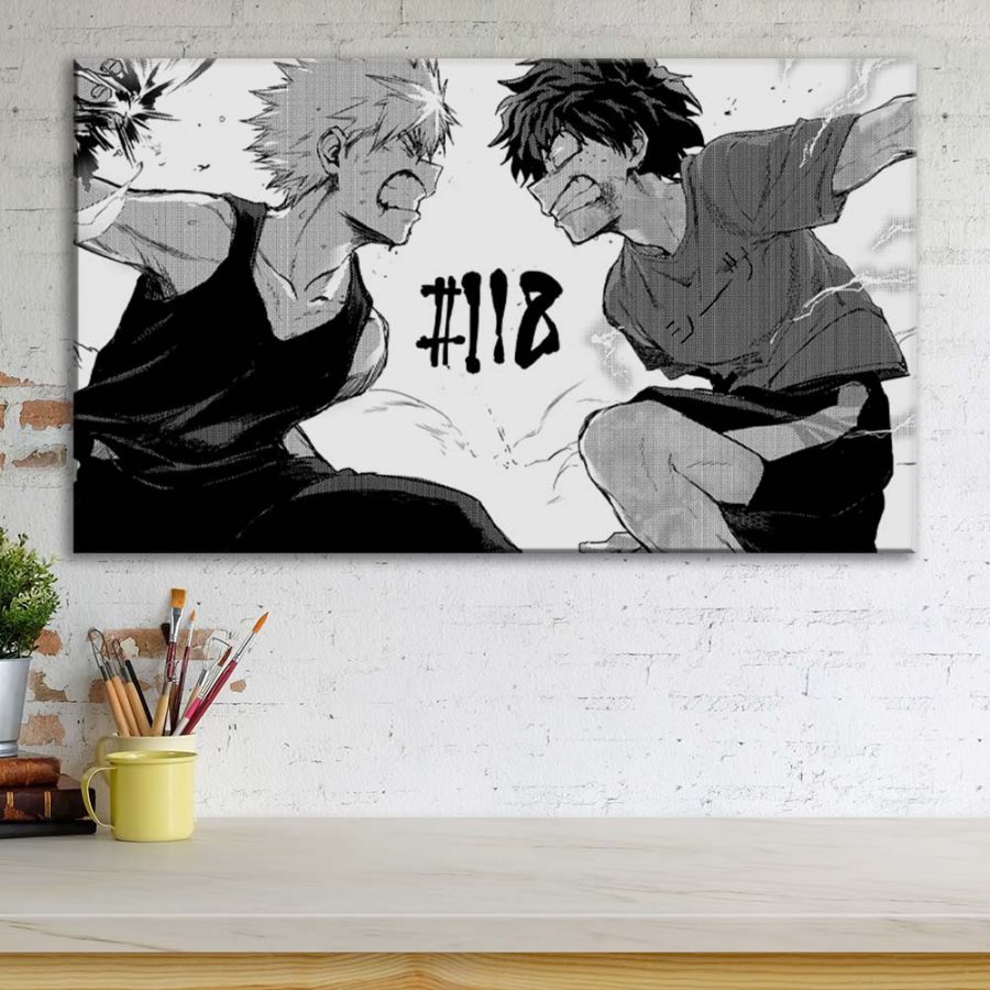 My Hero Academia Katsuki Bakugou und Izuku Midoriya Leinwandbilder – Bild 3