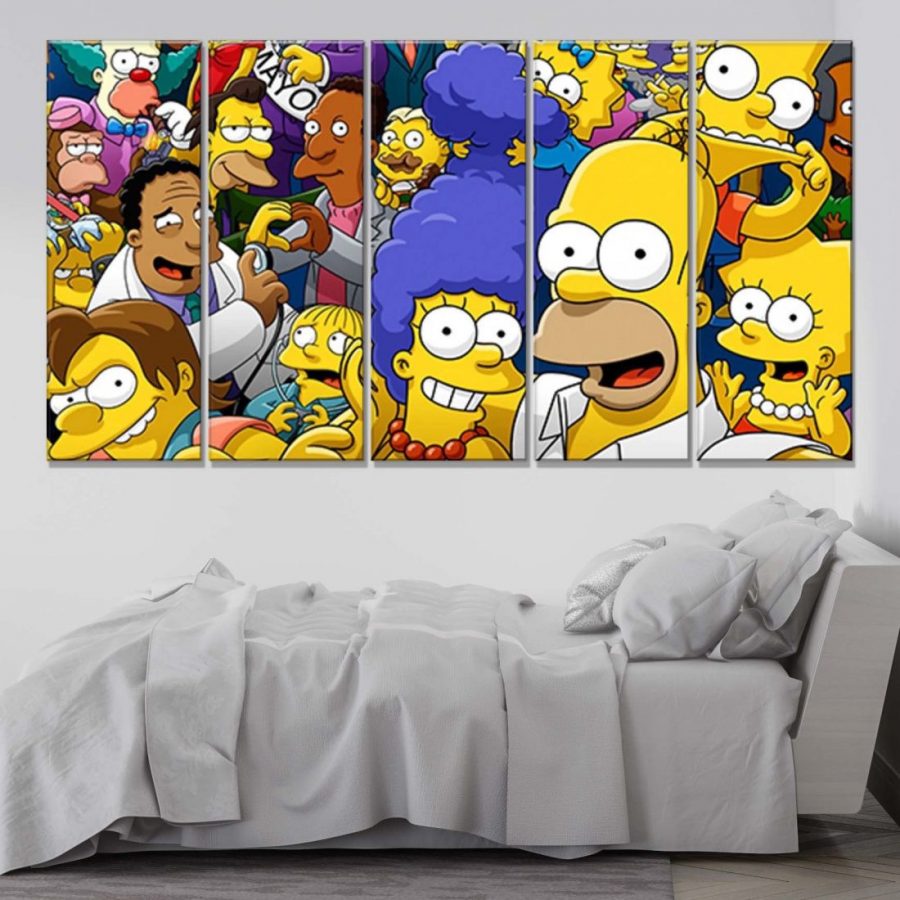 Die Simpsons Alle Charaktere 1 Leinwandbilder – Bild 2