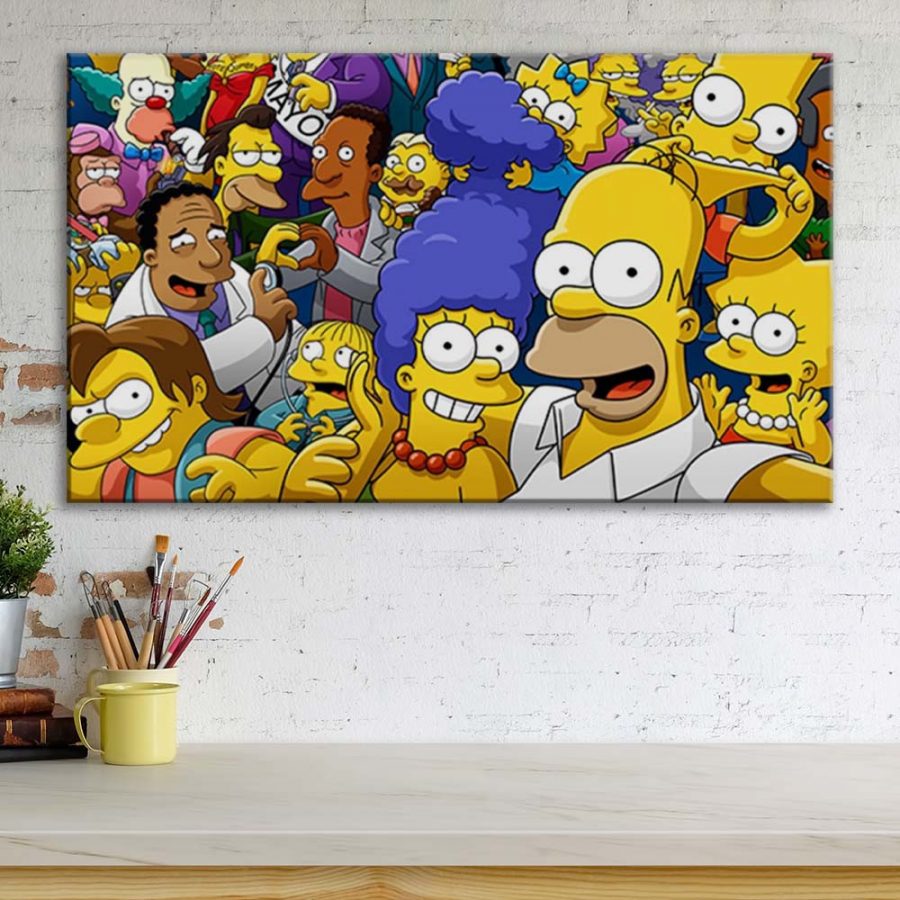 Die Simpsons Alle Charaktere 1 Leinwandbilder – Bild 3