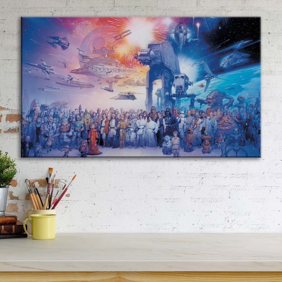 Star Wars Alle Charaktere 14 Leinwandbilder – Bild 3