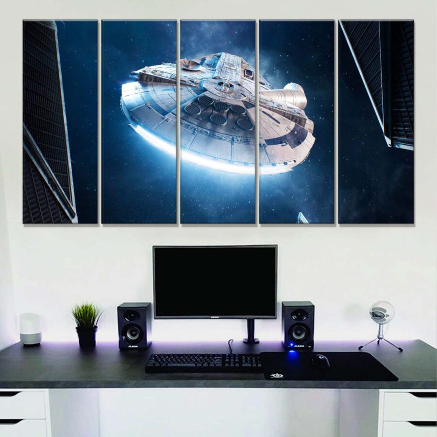 Millennium Falcon Star Wars 3 Leinwandbilder – Bild 2