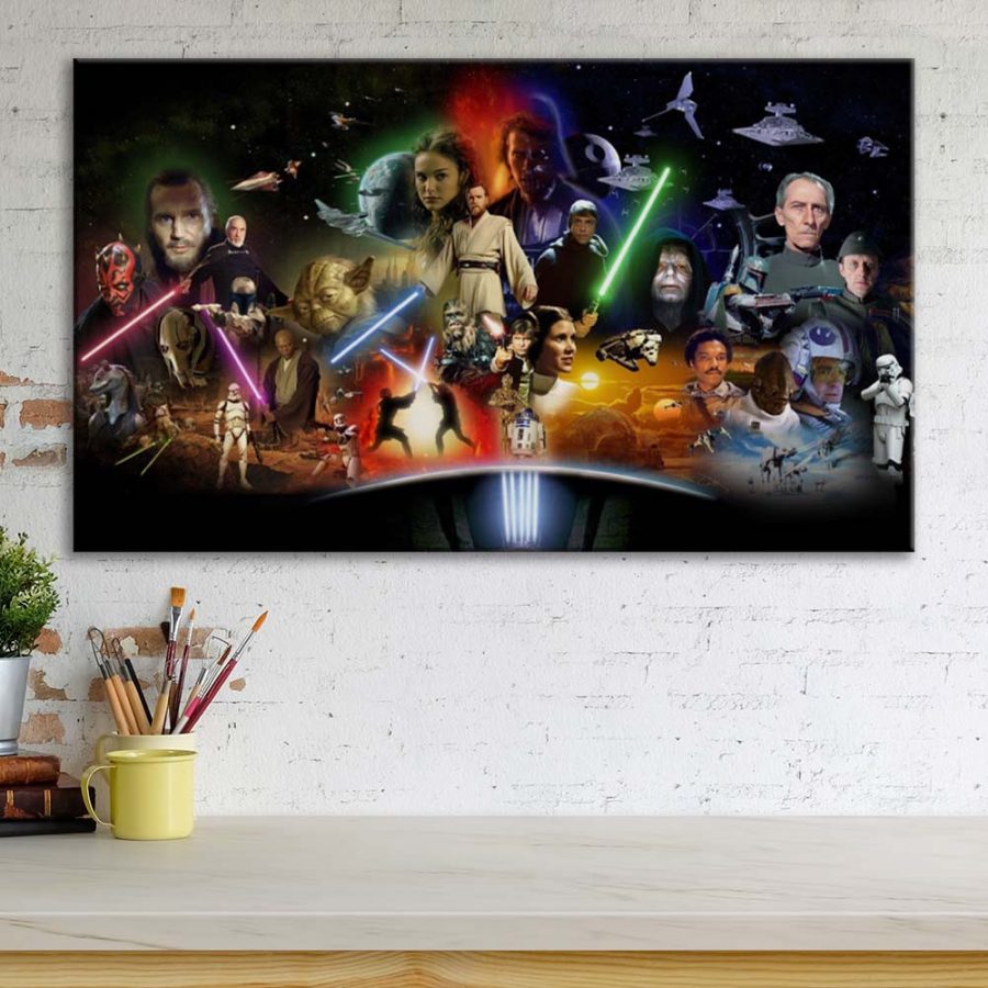 Star Wars Alle Charaktere 32 Leinwandbilder – Bild 3