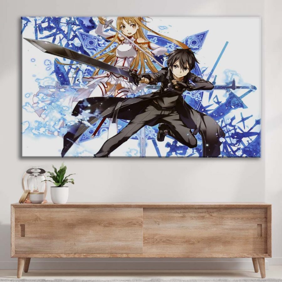 Sword Art Online Kirito und Silica 7 Leinwandbilder – Bild 3