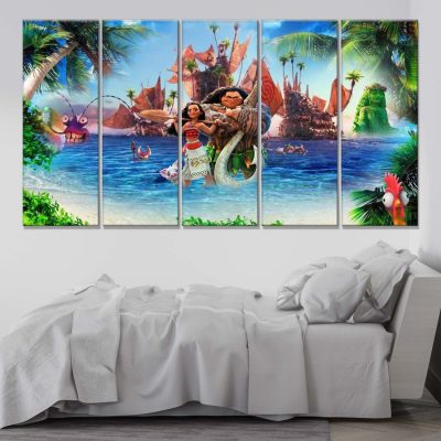 Alternative view of Moana Alle Charaktere 10 Leinwandbilder