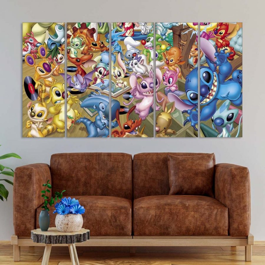 Disney Lilo und Stitch Alle Charaktere 2 Leinwandbilder – Bild 2