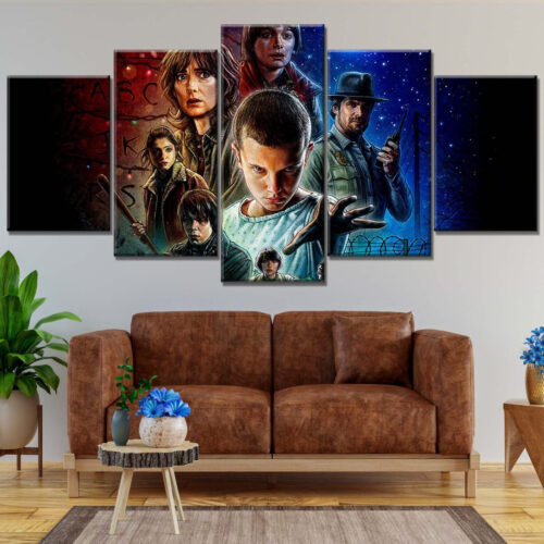 Stranger Thing Alle Charaktere 15 Leinwandbilder