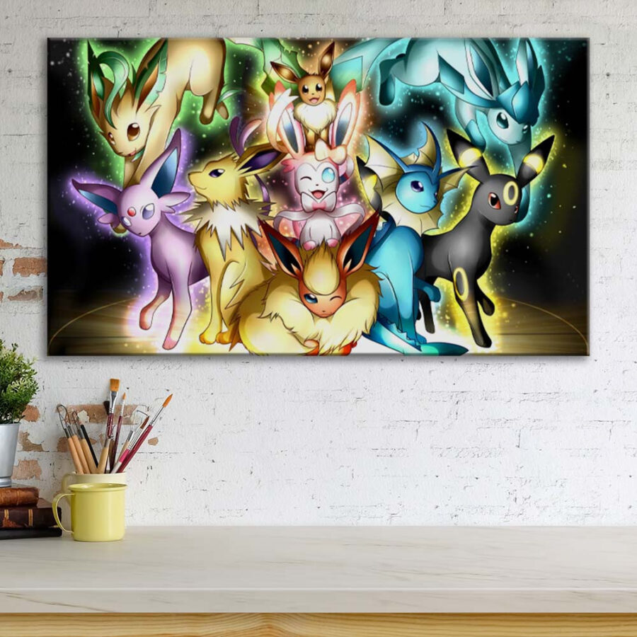 Pokemon Evee Evolution22 Leinwandbilder – Bild 3