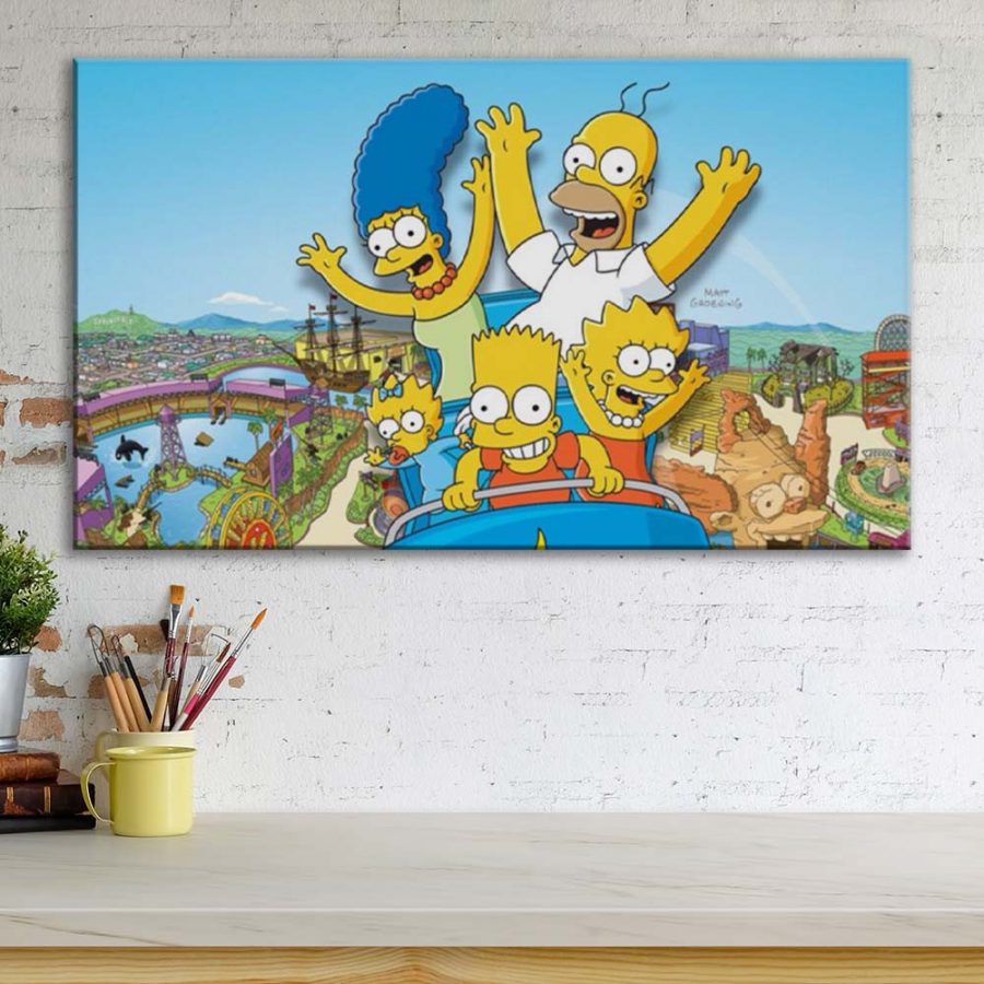 Die Simpsons Alle Charaktere 33 Leinwandbilder – Bild 3