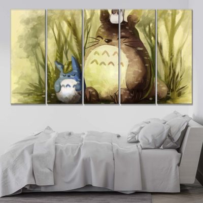 Alternative view of Mein Nachbar Totoro Alle Charaktere 1 Leinwandbilder