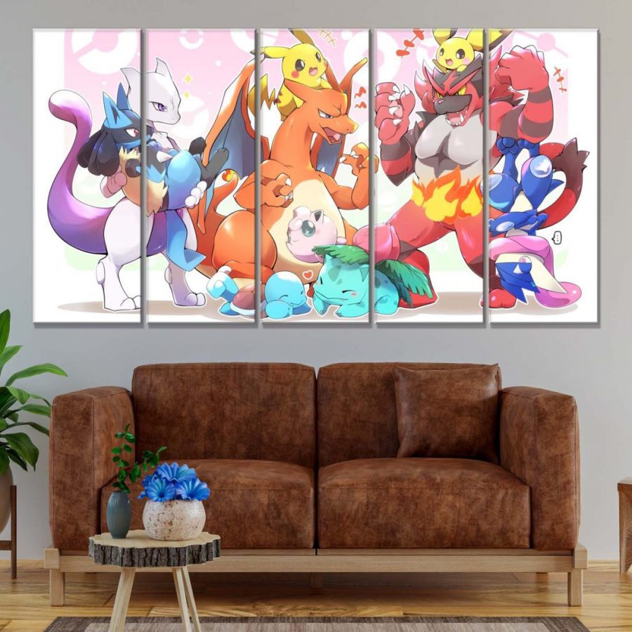 Pokemon Evee Evolution 62 Leinwandbilder – Bild 2