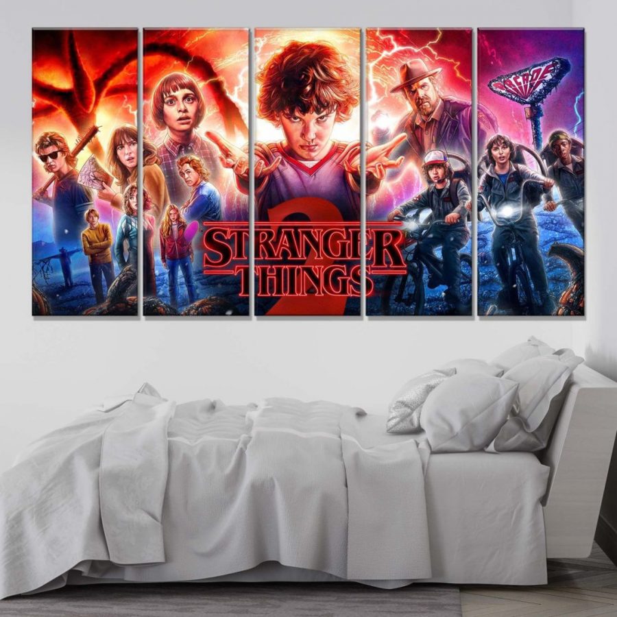 Stranger Thing Alle Charaktere 3 Leinwandbilder – Bild 2