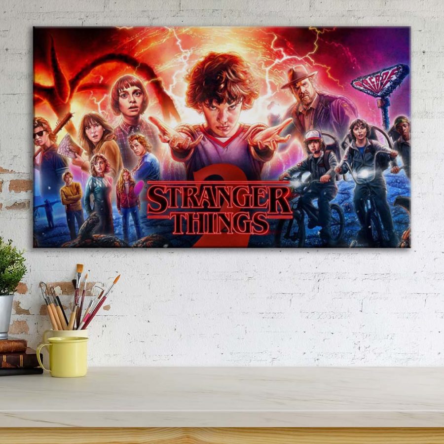 Stranger Thing Alle Charaktere 3 Leinwandbilder – Bild 3