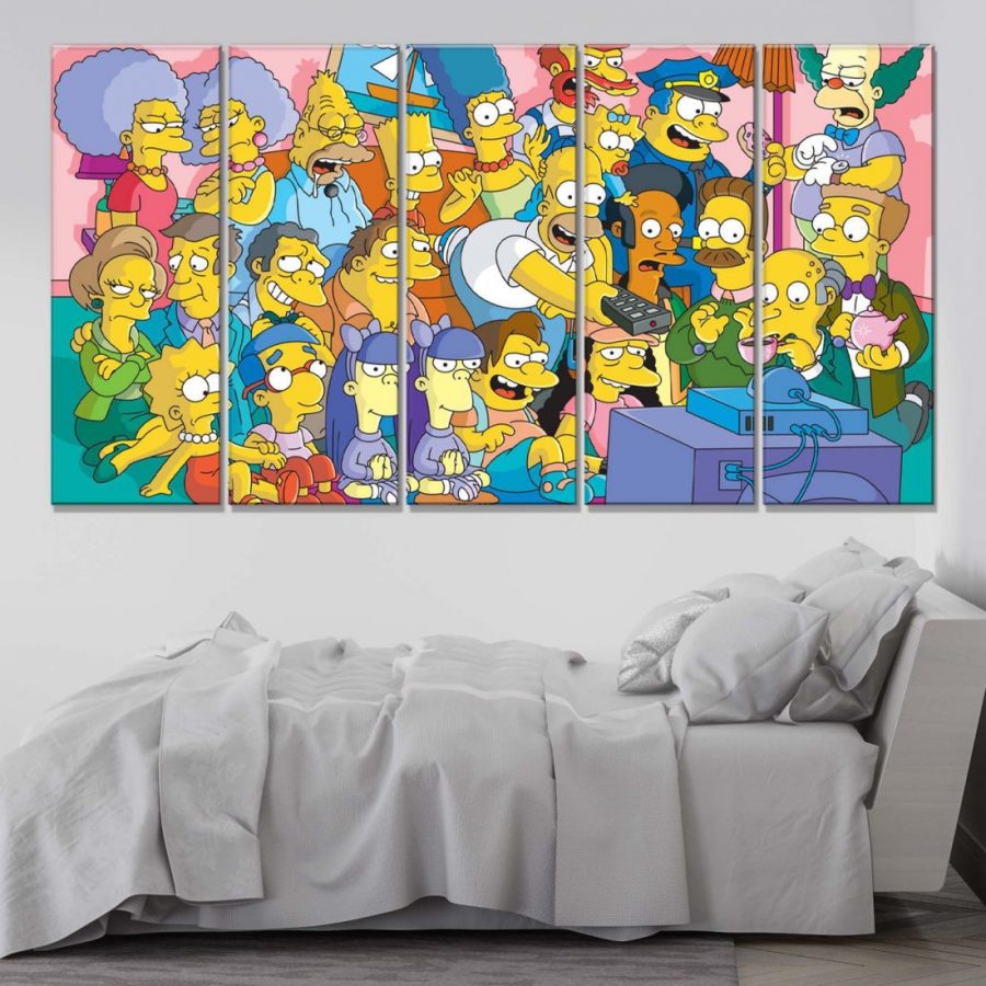 Die Simpsons Alle Charaktere 14 Leinwandbilder – Bild 2