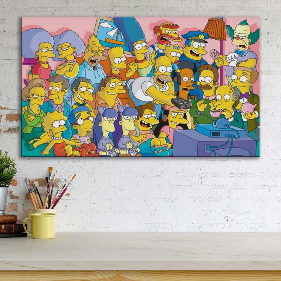 Die Simpsons Alle Charaktere 14 Leinwandbilder – Bild 3