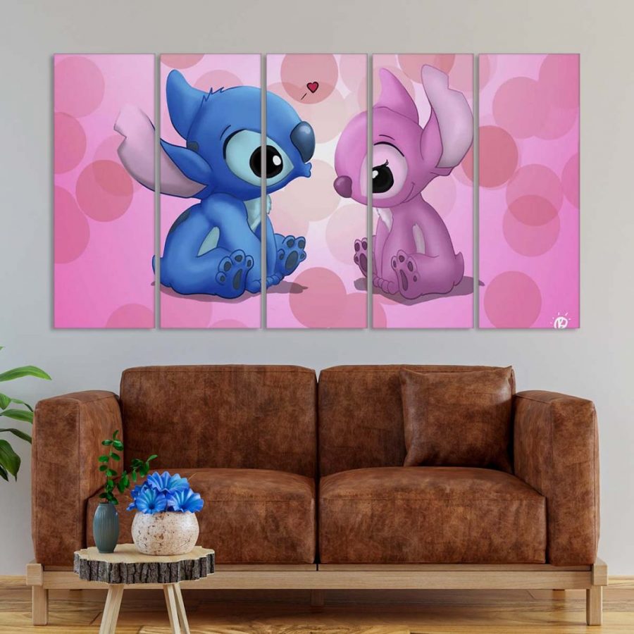 Disney Stitch and Angle 6 Leinwandbilder – Bild 2