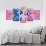 Disney Stitch and Angle 6 Leinwandbilder