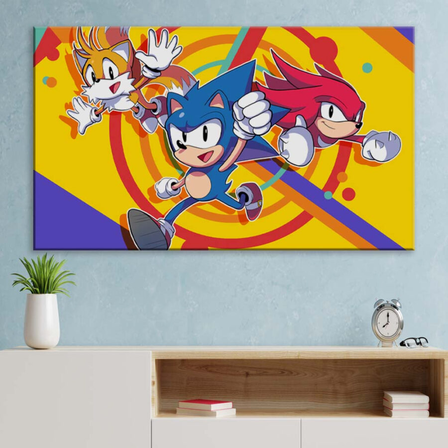 Sonic The Hedgehog Alle Charaktere 26 Leinwandbilder – Bild 3